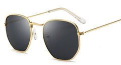 Women's Vintage Polygon 'Handlebar' Metal Sunglasses