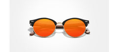 Unisex Round 'Forest' Wooden Sunglasses