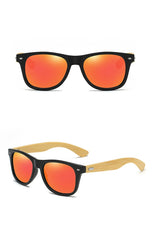 Men's Retro Square 'Sturdy' Wooden Sunglasses