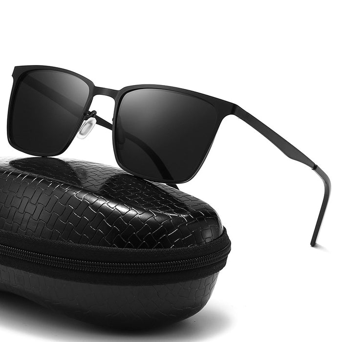 Men's Square Polarized 'Spoke Man ' Metal Sunglasses