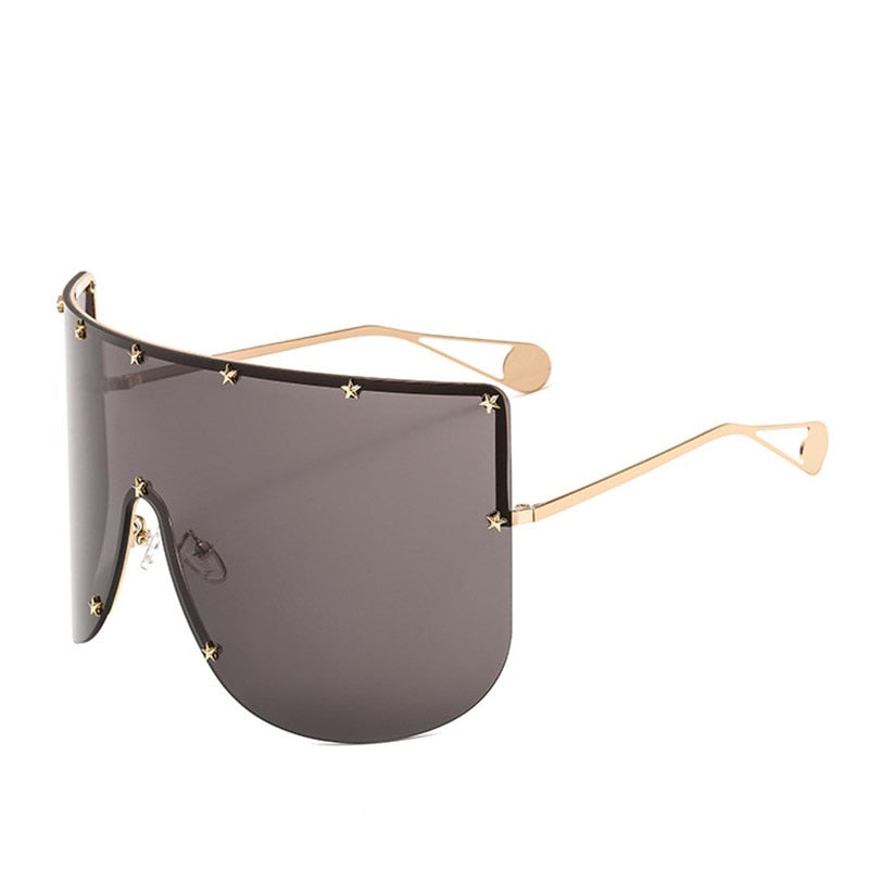 Women's Oversized 'Full Force' Rimless Square Sunglasses