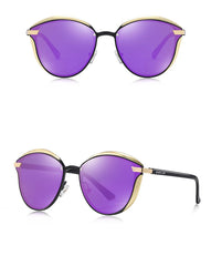 Women's Oval 'Girl Power' Metal Sunglasses