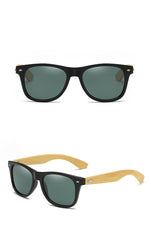 Men's Retro Square 'Sturdy' Wooden Sunglasses