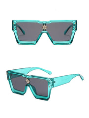 Women's Square 'Shanaia Twain' Plastic Sunglasses