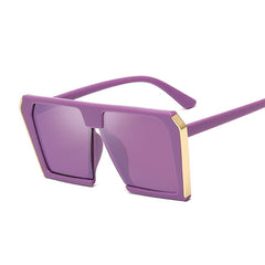 Women's Oversized Vintage Square 'Mucker Eye Wear' Plastic Sunglasses