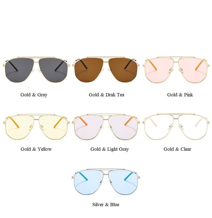 Women's Alloy 'Panorama' Polygon Sunglasses