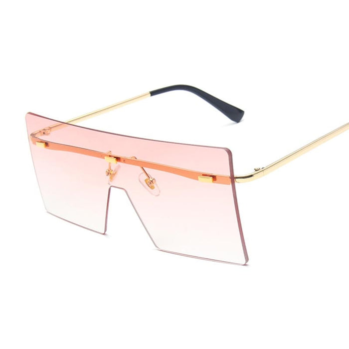 Women's Square 'Abby Scarlet' Metal Sunglasses