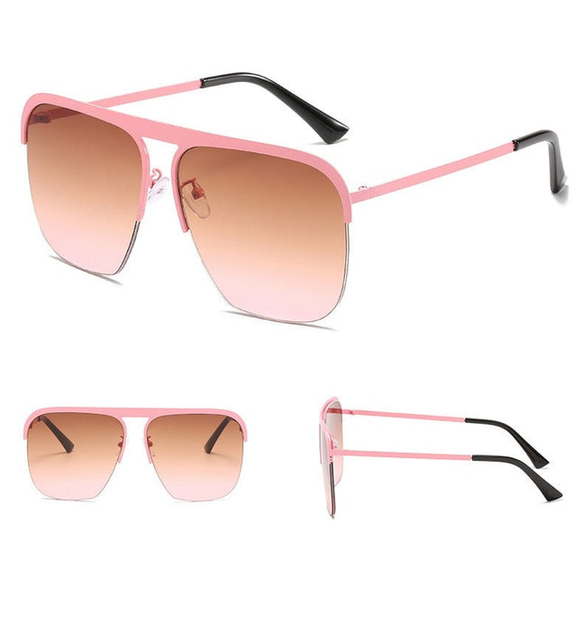 Women's Luxury 'Thru Shade' Square Sunglasses