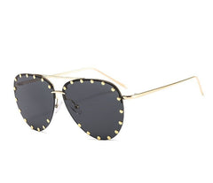 Women's Round 'Margarette' Metal Sunglasses