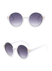 Men's Half Frame Round 'Different' Gradient Sunglasses F