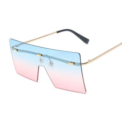 Women's Square 'Abby Scarlet' Metal Sunglasses