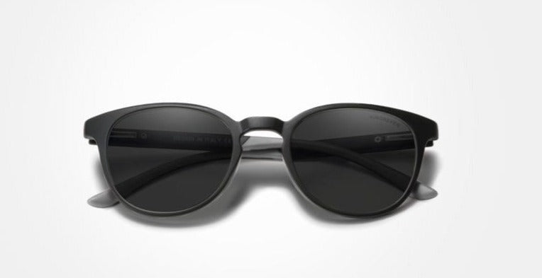 Men's Polarized  Semi-Round 'Lucas' Plastic Sunglasses