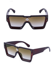 Women's Square 'Shanaia Twain' Plastic Sunglasses