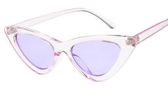 Women's Retro Cat Eye 'White Bear ' Plastic Sunglasses