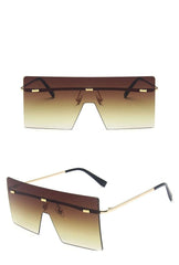 Women's Square 'Abby Scarlet' Metal Sunglasses