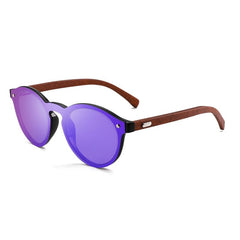 Men's Vintage Round 'Roofer'  Wooden Sunglasses