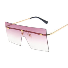 Women's Square 'Abby Scarlet' Metal Sunglasses