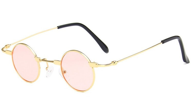 Unisex Small Round 'Montanaro' Metal Sunglasses