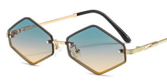 Women's Hexagon 'Maverick' Metal Sunglasses