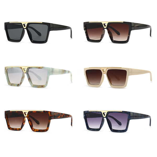 Unisex Square 'Crystal Clear' Plastic Sunglasses