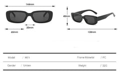 Women's Rectangle 'Veronica' Plastic Sunglasses