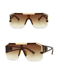 Unisex Square 'Chad' Semi Rimless Sunglasses