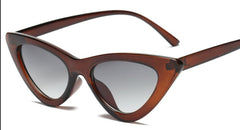 Women's Cat Eye Fashion 'One Brown ' Plastic Sunglasses