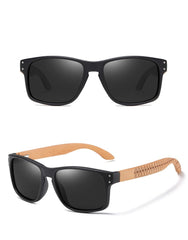 Men's Square 'Zaldy' Wooden Sunglasses