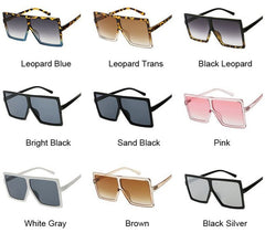 Women's Oversized Square 'Elham ' Plastic Sunglasses