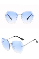 Women's Oversized Square 'The Static' Rimless Sunglasses