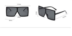 Women's Oversized 'Shield' Browline Sunglasses