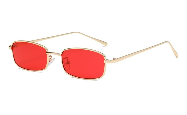 Women's Rectangle 'Yohana Sunshine' Metal Sunglasses