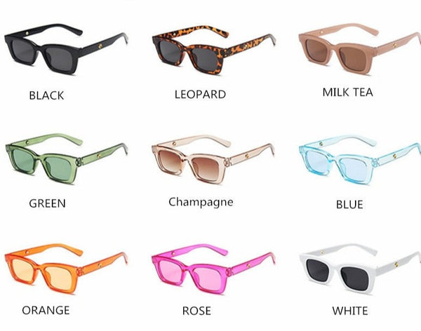 Women's Vintage Rectangle 'Yuri 101' Plastic Sunglasses