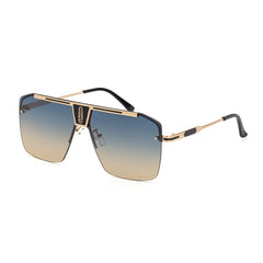 Men's Oversized Square 'Road House' Metal Sunglasses