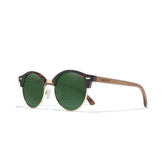 Unisex Round 'Forest' Wooden Sunglasses