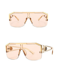 Unisex Square 'Chad' Semi Rimless Sunglasses