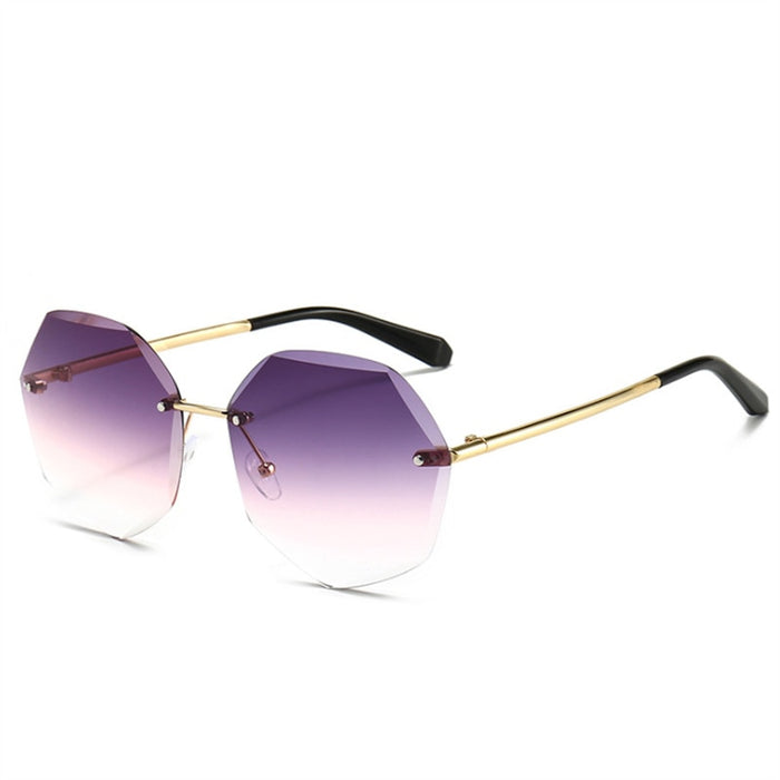 Women's 'Fancy' Rimless Round Sunglasses