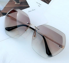 Women's Oversized Square 'The Static' Rimless Sunglasses