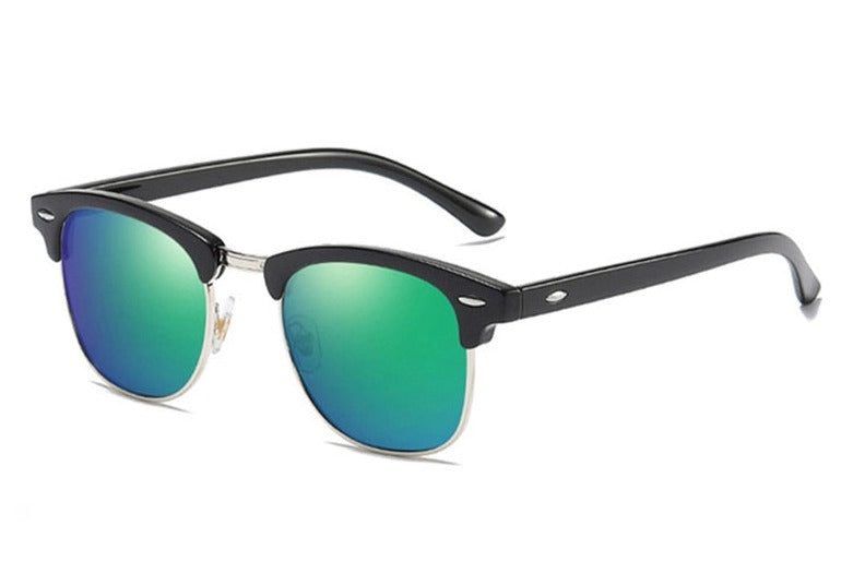 Men's Polarized Square 'Scorch' Metal Sunglasses