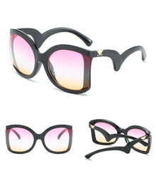 Women's Square 'Fantasy' Oversized Sunglasses