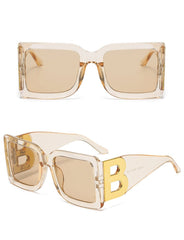 Women's Oversized 'Retro Dam' Plastic Sunglasses