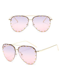 Women's Round 'Margarette' Metal Sunglasses