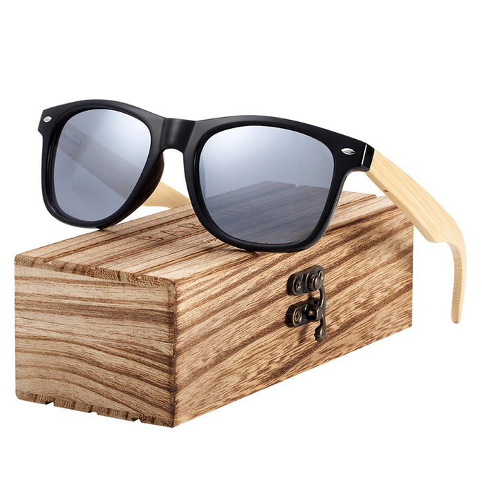 Men's Trend Square "Aloha" Wooden Sunglasses