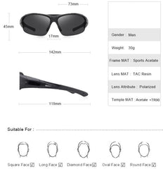 Men's Polarized Sports 'Deshal' Plastic Sunglasses