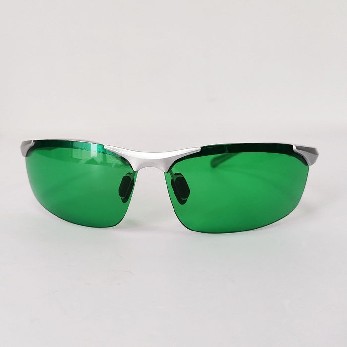 Men's Green Lens 'Saiki K' Plastic Sunglasses