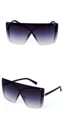 Women's Oversized Square 'Fancy Pants' Metal Sunglasses