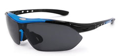 Unisex Cycling Semi Rimless 'Crucible' Plastic Sports Sunglasses