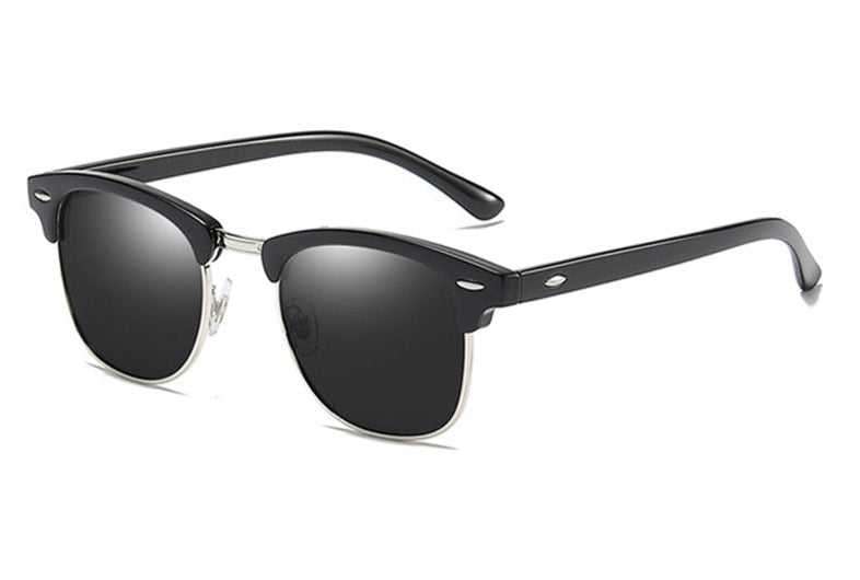 Men's Polarized Square 'Scorch' Metal Sunglasses