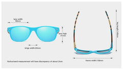 Women's Oval 'Blue Faith' Wooden Sunglasses