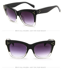 Women's Luxury 'Fine Line' Browline Sunglasses